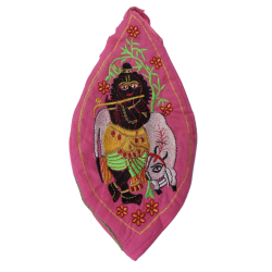 Bead Bag Sri Krishna mit Flöte (bestickt)