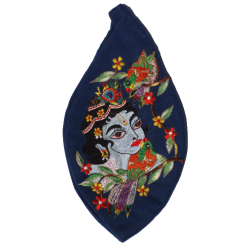 Bead Bag Sri Krishna with parrots (with broiders)