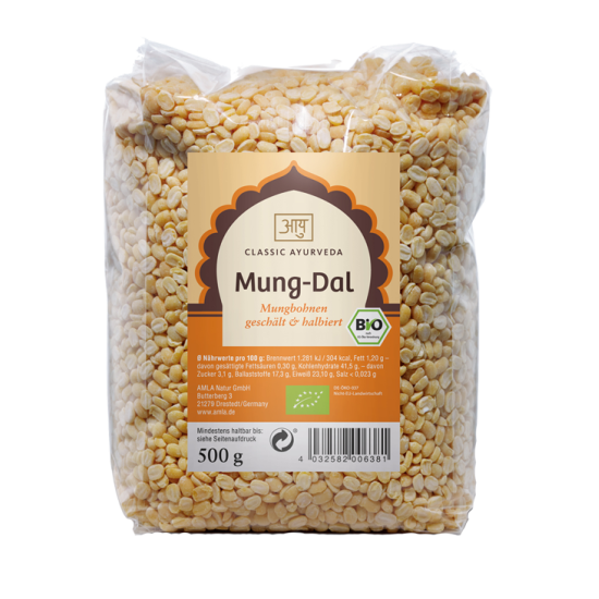 Bio Mung Dal (gelbe Mungbohnen) 500g