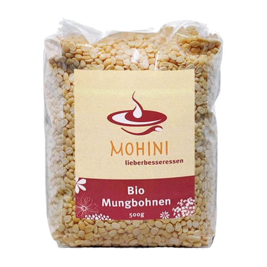 Bio Mung Dal (gelbe Mungbohnen) 500g Bio Mung Dal (gelbe Mungbohnen) 500g