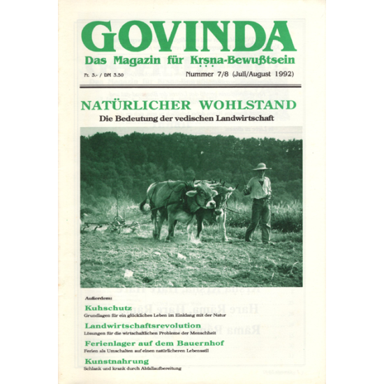 Govinda Magazin Jul/Aug 1992