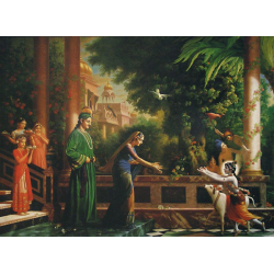 Krishnas Rückkehr aus dem Wald (Poster)