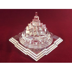 Meru Chakra Glass Crystal (3D Shri Yantra)