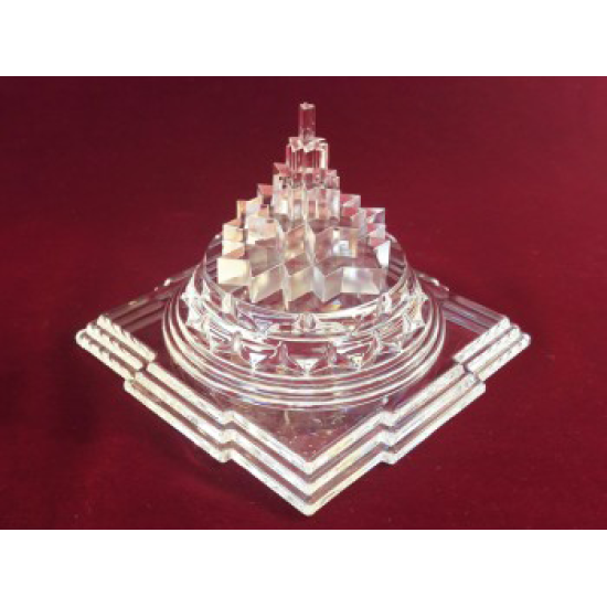 Meru-Chakra Glaskristall (3D-Shri-Yantra)