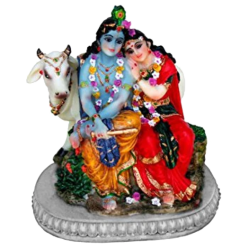 Divine Couple Murti with cow