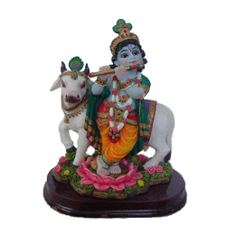 Krishna Murti with cow