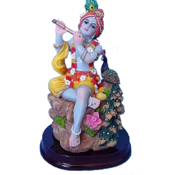 Krishna Murti mit Pfau