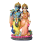 Radha Krishna Murti with peacock on lotus