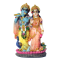 Radha Krishna Murti mit Pfau auf Lotus