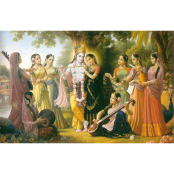 Radha Krishna und die Gopis (Poster)