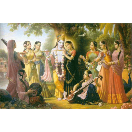 Radha Krishna and the Gopis (Poster)