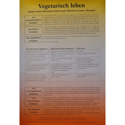 Vegetarisch leben (Poster, gross)