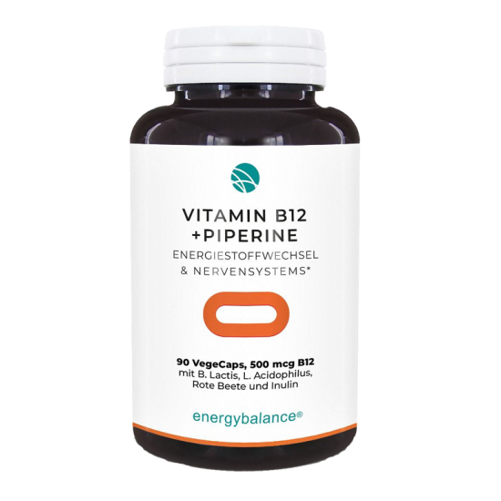 Vitamin B12 + Piperine, 90 Kapseln