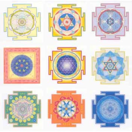 Spirituelles Yantra-Set (13 Yantras)